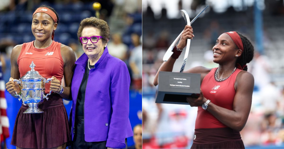 Coco Gauff with Billie Jean King on winning the US Open, Coco Gauff winning the DC Open