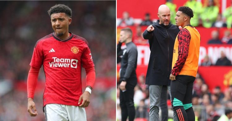 Jadon Sancho and Manchester United manager Erik ten Hag