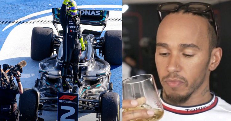 Lewis Hamilton gets into a hilarious interview as he tries to promote new brand Almave