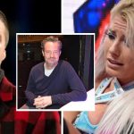 Mick Foley(left), Alexa Bliss (right) and Matthew Perry (middle)
