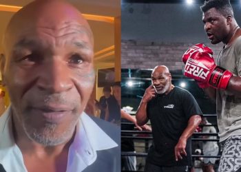 Mike Tyson talks about his boxing return(left), Mike Tyson coaching Francis Ngannou (right)