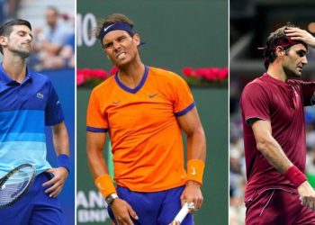 Novak Djokovic, Rafael Nadal and Roger Federer. (Credits-Danielle Parzhizkaran/ USA Today Sports, TPN/Getty Images)