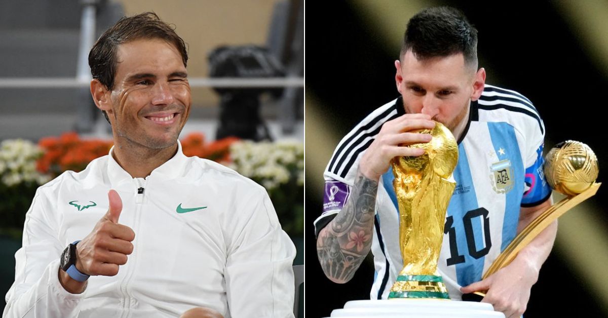 Rafael Nadal compliments, Lionel Messi with World Cup and Golden Ball