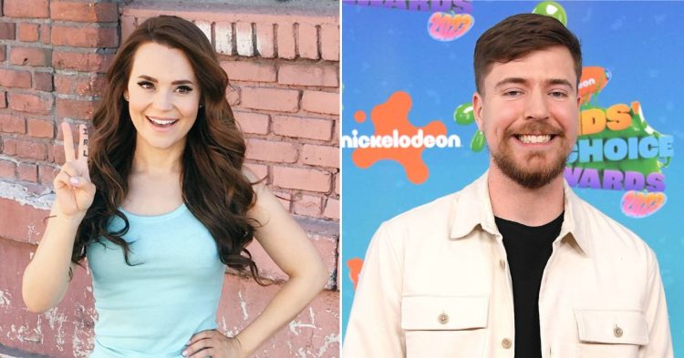 Rosanna Pansino (L) MrBeast (R)