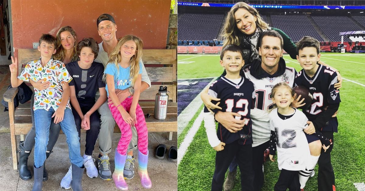 Tom Brady with Gisele Bundchen and his children