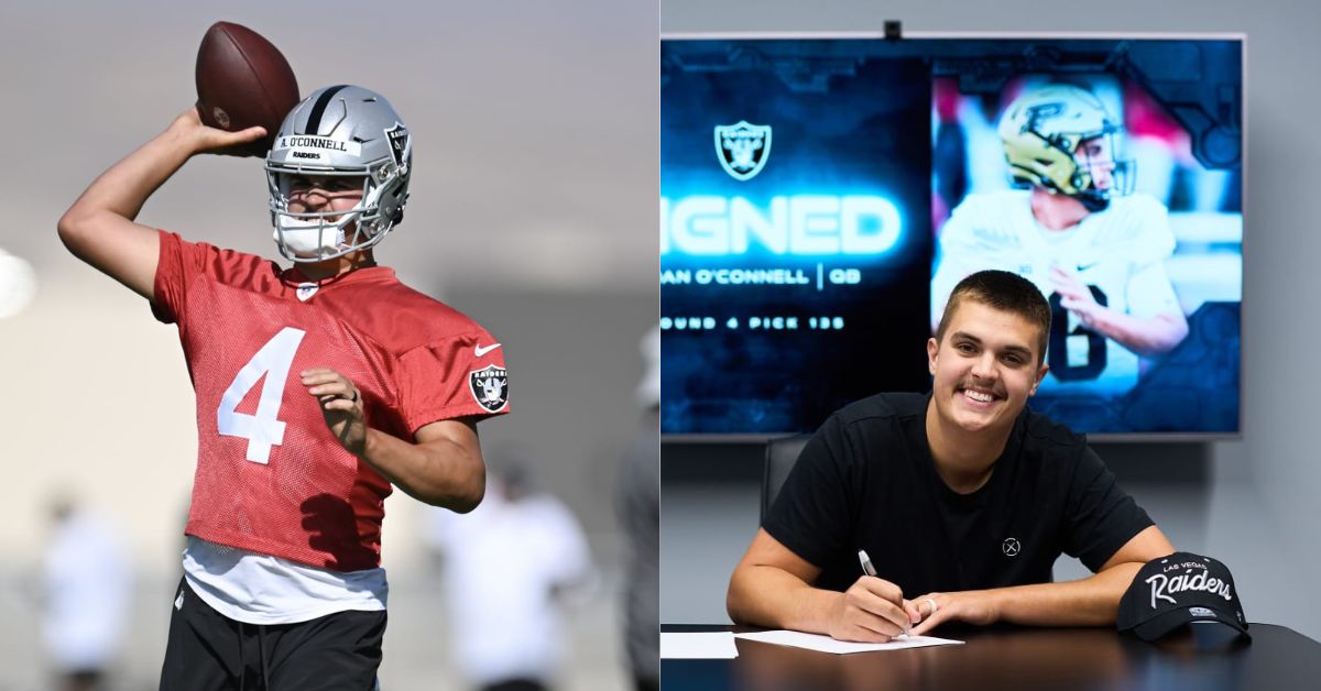 Aidan O'Connell was signed by the Las Vegas Raiders in 2023