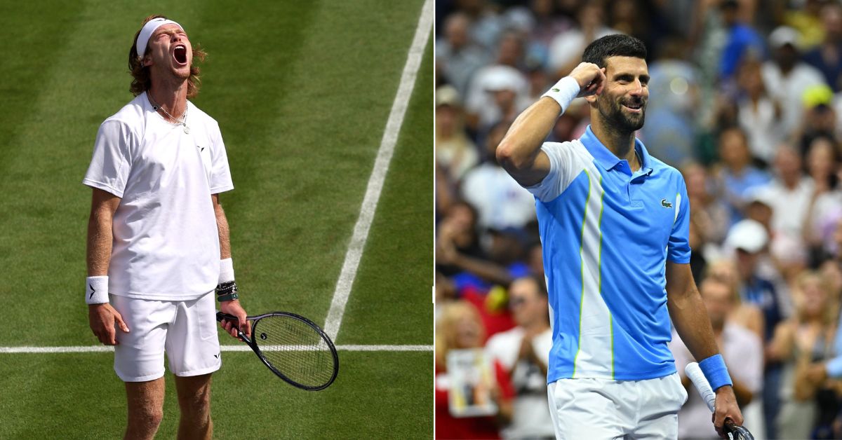Andrey Rublev and Novak Djokovic. (Credits- X)