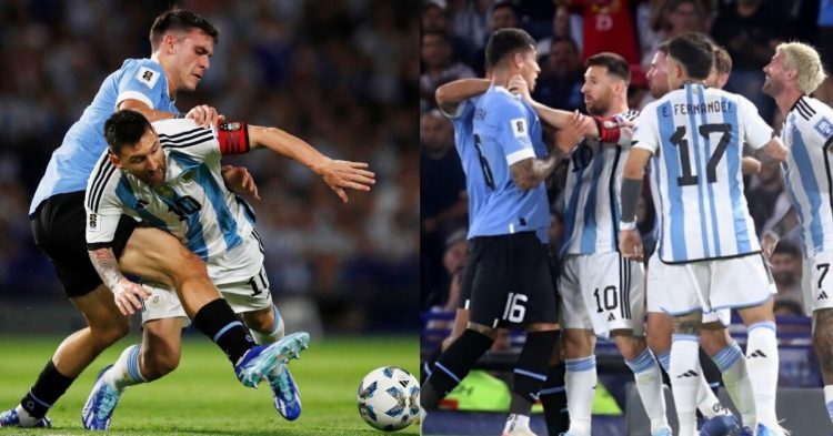 Argentina vs. Uruguay on-field brawl