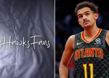 Atlanta Hawks parody of OnlyFans and Trae Young (Credit- X and Getty Images)