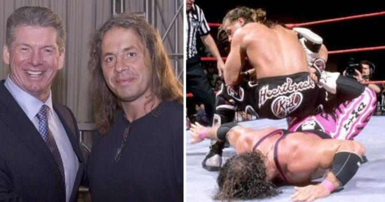 Bret Hart, Vince McMahon and Shawn Michaels and their iconic Montreal Screwjob