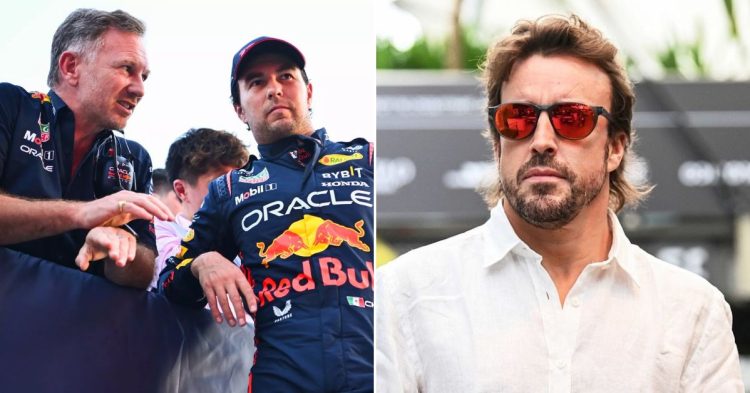 Christian Horner guarantees Sergio Perez for the 2024 season as he cancels out Fernando Alonso to Red Bull. (Credits - The Mirror, Autosport)