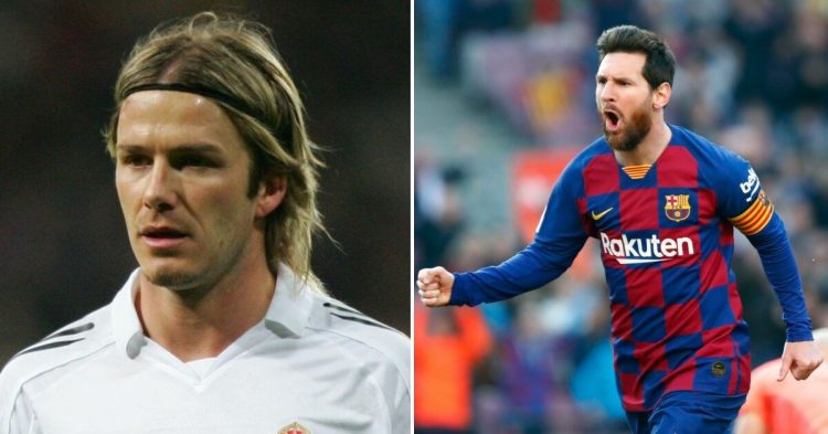 David Beckham and Lionel Messi