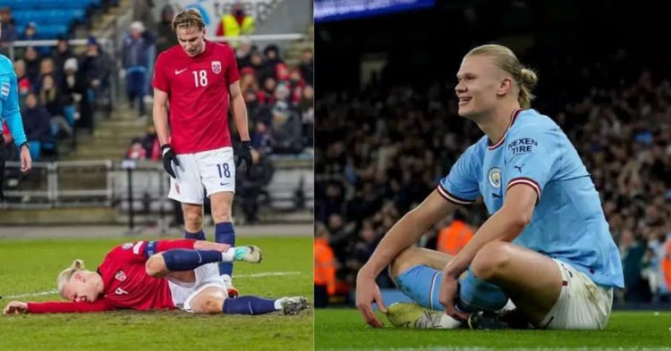 Report on Erling Haaland as the Norwegian striker was injured during a cameo against Faroe Islands on the international duty.