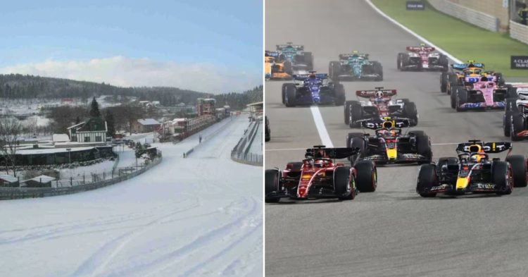 F1 cars on snow. (Credits - Reddit, F1)