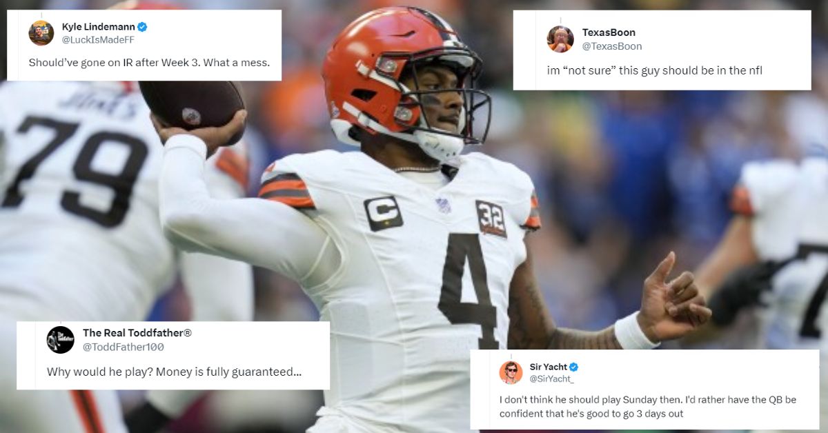 Fans express their disappointment at Deshaun Watson after his injury update