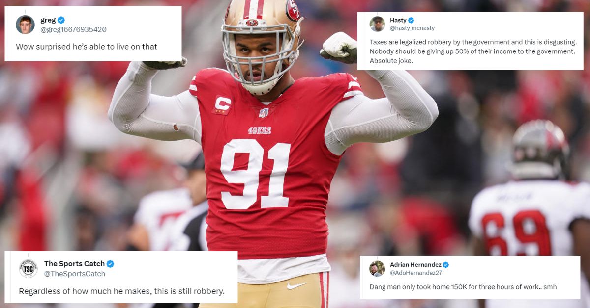 Fans react to Arik Armstead's huge income tax