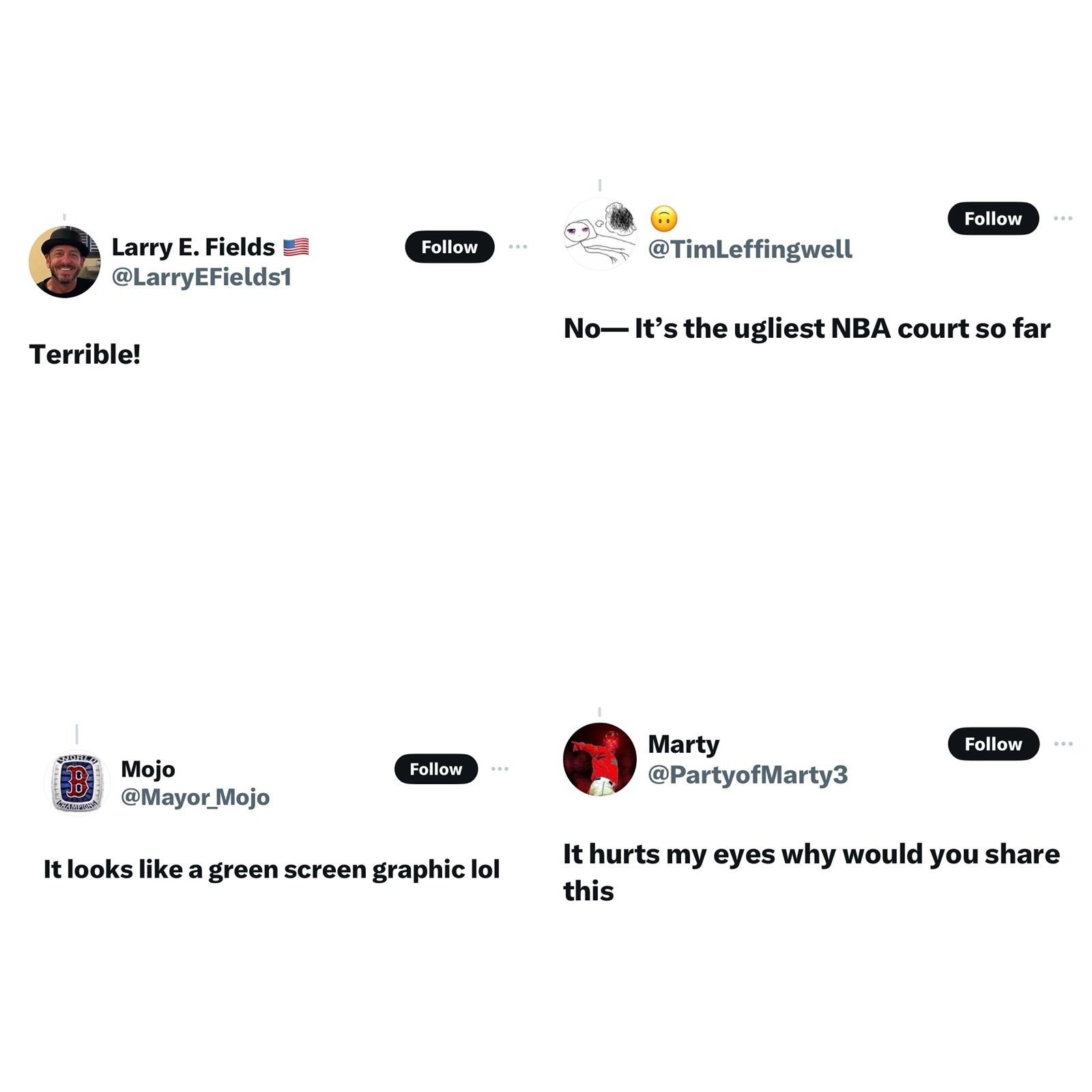 Fans react to NBA-in Season court