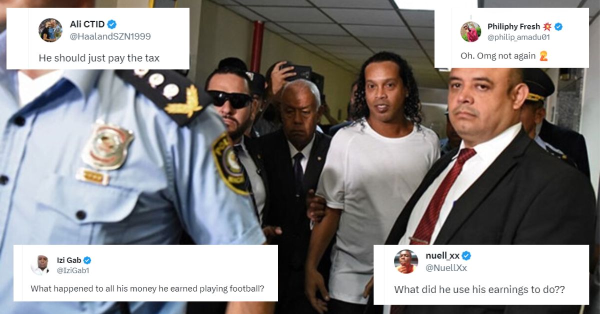 Fans react to Ronaldinho getting in trouble again