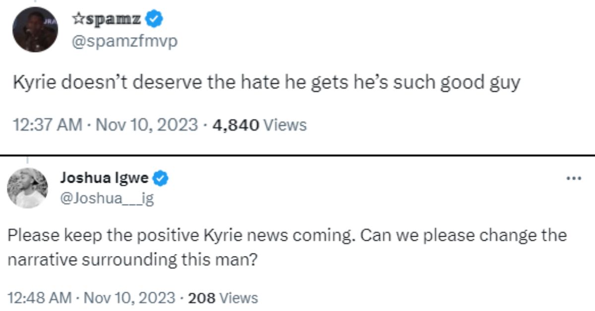 Fans' reaction to Kyrie Irving