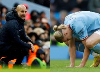 Report on Manchester City as Pep Guardiola updates about the ankle twist of Erling Haaland against Bournemouth in the Premier League.