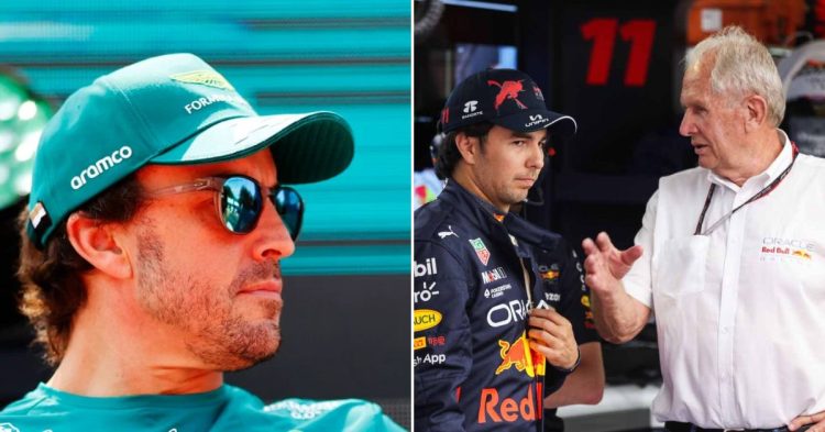 Helmut Marko think Fernando Alonso started Red Bull rumors. (Credits - Aston Martin, Planet F1)