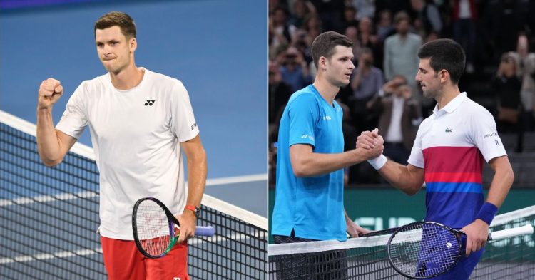 Hubert Hurkacz and Novak Djokovic. (Credits-X)