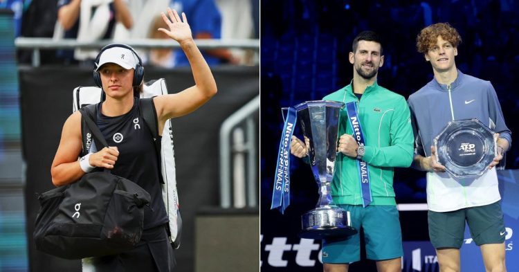 Iga Swiatek, Novak Djokovic and Jannik Sinner. (Credits- X)