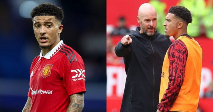 Jadon Sancho and Erik ten Hag for Manchester United