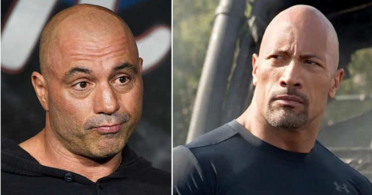 Joe Rogan (L) Dwayne 'The Rock' Johnson (R) (1)