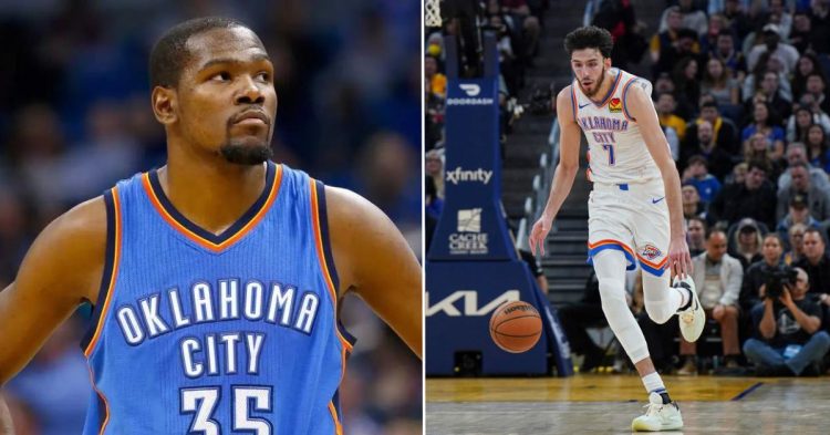 Kevin Durant and Chet Holmgren
