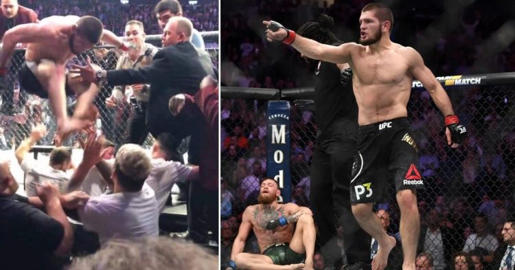 Khabib Nurmagomedov initiated a brawl after his win over Conor McGregor at UFC 229
