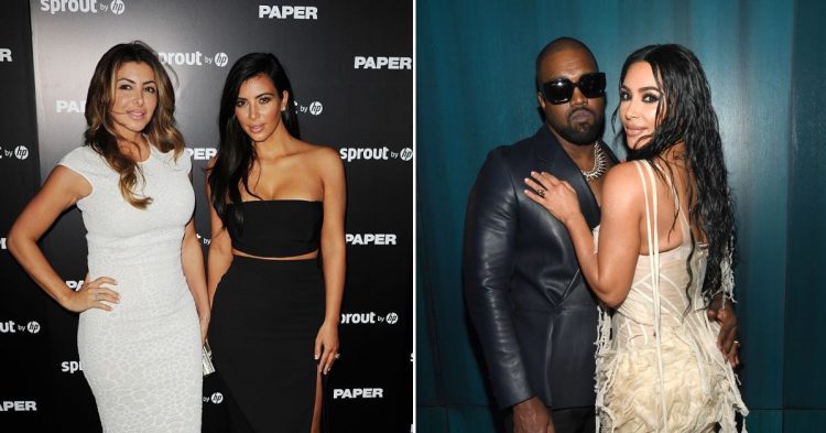 Kim Kardashian with Larsa Pippen and Kanye West