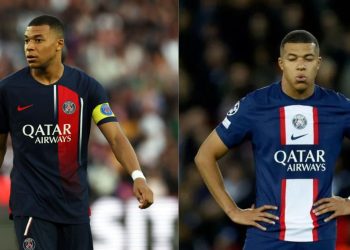 Kylian Mbappe gets teased by the fans about his PSG future