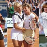 L to R Serena Williams, Martina Navratilova, Chris Evert, Steffi Graf