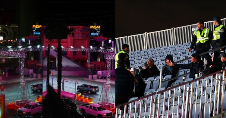 Las Vegas Grand Prix (left), Fans at Las Vegas (right) (Credits- Deadline, Crash.net)