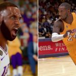 LeBron James and Kobe Bryant on NBA 2K24 (Credits - YouTube and Operation Sports)