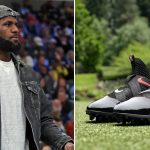 LeBron James and Nike LeBron cleats (Credit- Sheldon Sabbatini)