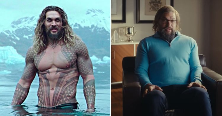 Left- Jason Momoa plays Ronnie Dunster (right) in the tennis mockumentary as the lasrgest man to ever play tennis