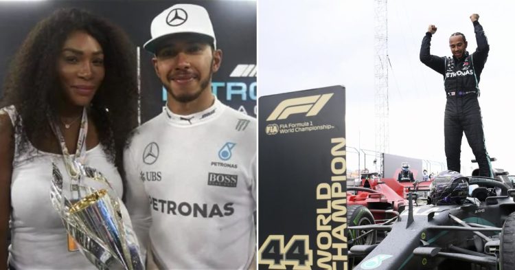 Lewis Hamilton gets support from Serena Williams. (Credits - Bleacher Report, Reuters)