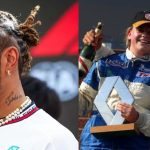 Lewis Hamilton (left), Hamilton with Susie Wolff (right) (Credits- PlanetF1, Reddit)