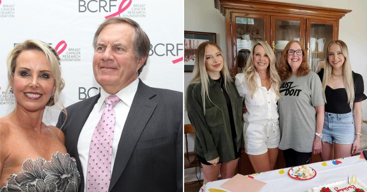 Linda with Belichick, and with her mom and daughters (Credit: Instagram)