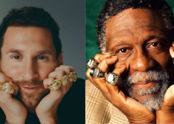 Report on Lionel Messi as the Argentine receives backlash for recreating an iconic Bill Russell photo after winning his 8th Ballon d'Or.