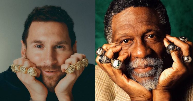 Report on Lionel Messi as the Argentine receives backlash for recreating an iconic Bill Russell photo after winning his 8th Ballon d'Or.