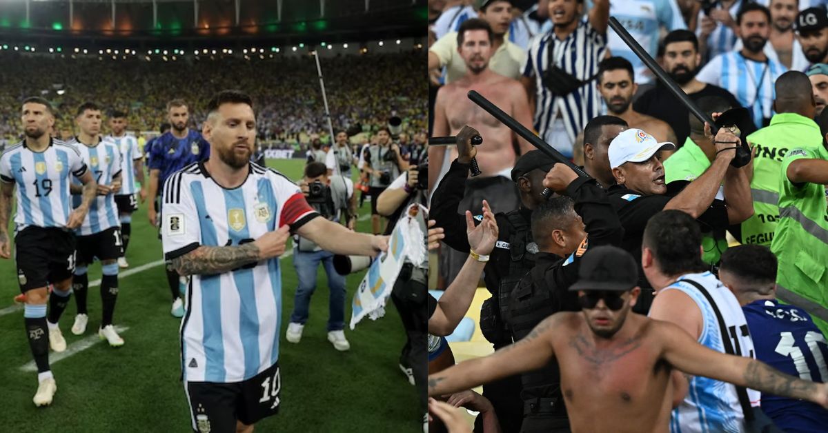 Lionel Messi walked off the pitch after the police's assault on Argentine fans