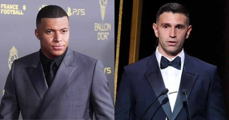 Report on Emiliano Martinez as the Argentine goalkeeper and Kylian Mbappe stole the limelight with their interaction on Ballon d'Or stage.
