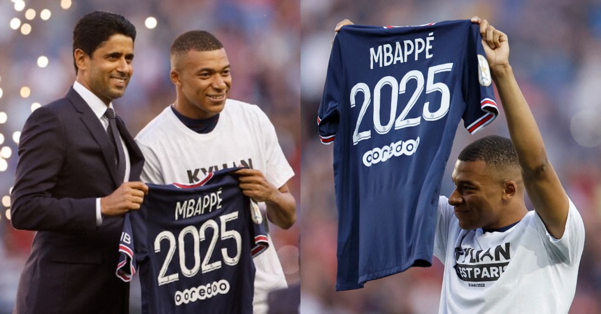 Kylian Mbappe with PSG till 2025