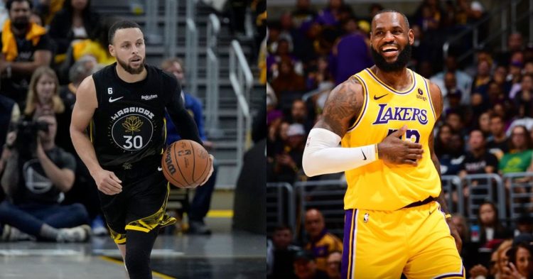 NBA stars LeBron James and Stephen Curry