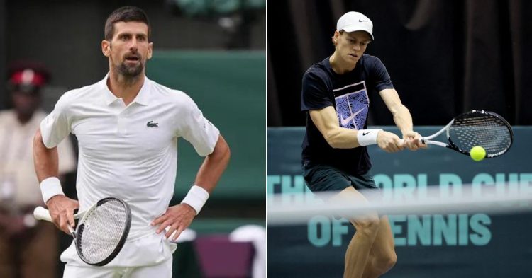Novak Djokovic and Jannik Sinner. (Credits- AP/Alberto Pezzali, X)
