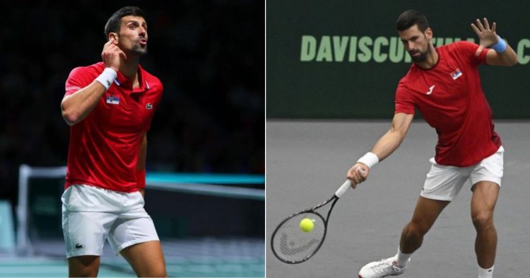 Novak Djokovic at this year's Davis Cup. (Credits- Getty Images Sport- Fran Santiago)