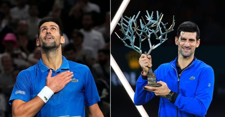 Novak Djokovic with Paris Masters trophy